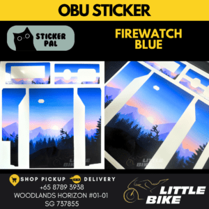OBU motorcycle sticker Firewatch Blue decal vinyl skin wrap