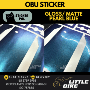 OBU motorcycle sticker Gloss / Matte pearl blue decal vinyl skin wrap
