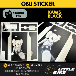 OBU motorcycle sticker KAWS Black decal vinyl skin wrap