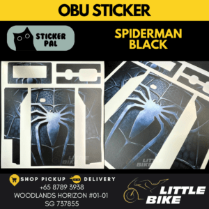 OBU motorcycle sticker Spiderman Black decal vinyl skin wrap
