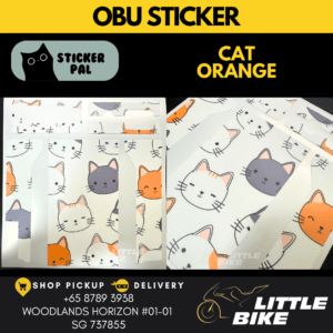 OBU motorcycle sticker Cat Orange decal vinyl skin wrap