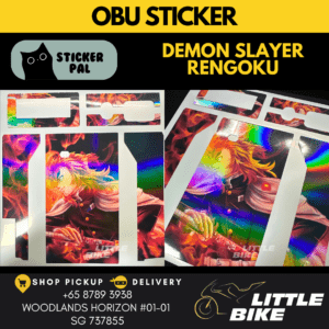 OBU motorcycle sticker Demon Slayer Rengoku decal vinyl skin wrap