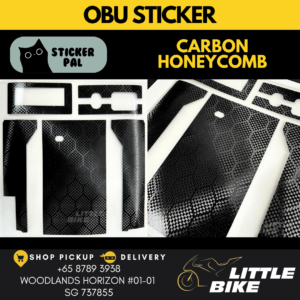 OBU motorcycle sticker Carbon Honeycomb decal vinyl skin wrap