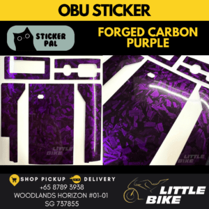 OBU motorcycle sticker Forged Carbon purple decal vinyl skin wrap