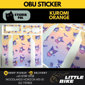 OBU motorcycle sticker Kuromi Orange decal vinyl skin wrap