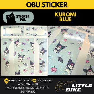 OBU motorcycle sticker Kuromi Blue decal vinyl skin wrap