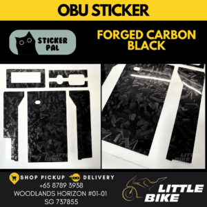 OBU motorcycle sticker Forged Carbon black decal vinyl skin wrap