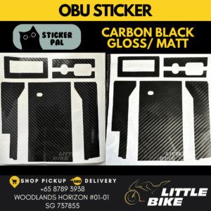 OBU motorcycle sticker Carbon black gloss / matt decal vinyl skin wrap