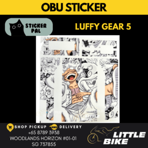 OBU motorcycle sticker Luffy Gear 5 decal vinyl skin wrap