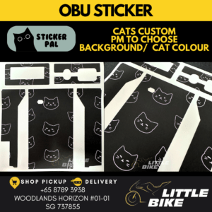 OBU motorcycle sticker Cat Custom decal vinyl skin wrap