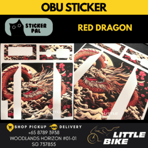 OBU motorcycle sticker Red Dragon decal vinyl skin wrap