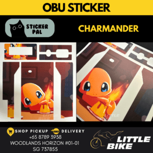 OBU motorcycle sticker Charmander decal vinyl skin wrap