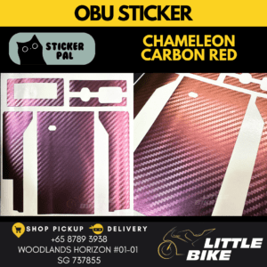 OBU motorcycle sticker Chameleon Carbon red decal vinyl skin wrap