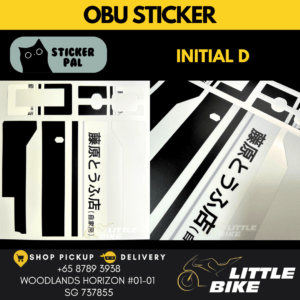 OBU motorcycle sticker INITIAL D decal vinyl skin wrap