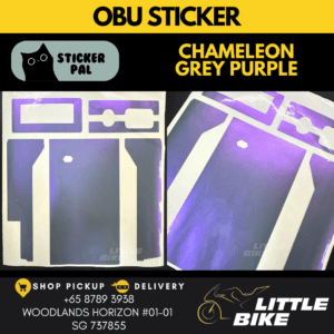 OBU motorcycle sticker Chameleon grey purple decal vinyl skin wrap