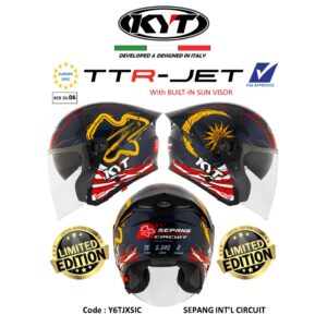 PSB Approved KYT TTR-JET Sepang Double visor Sun visor Motorcycle helmet