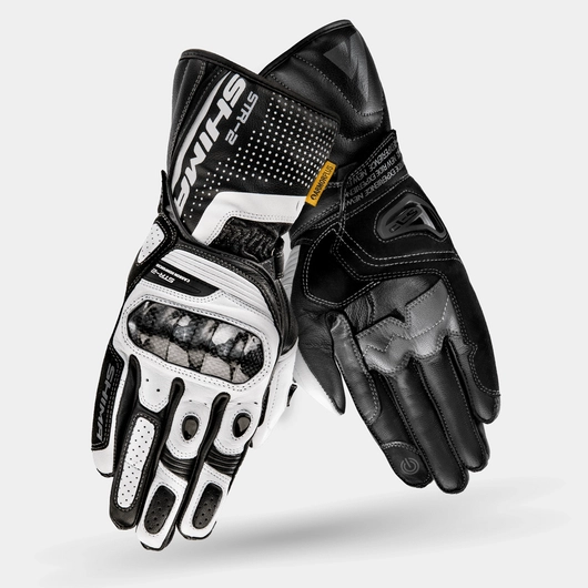 SHIMA STR-2 Motorhandschoenen voor heren, touchscreen, zomer, sporthandschoenen met carbon enkelbescherming, handpalm- en vingerschuiver, versterkte handpalm (zwart/rood, L