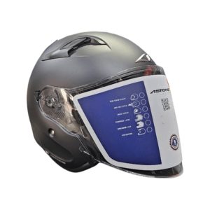 Astone Matt Black PSB approved Motorcycle Helmet