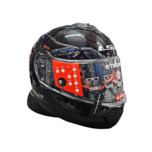 LS2 Strobe 2 Gloss Black Motorcycle helmet ECE22.06