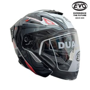 PSB Approved Motorcycle helmet EVO RS9 Jet Fighter Pearl White Grey