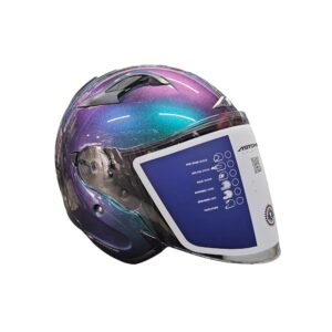 Astone Gloss iridium purple PSB approved Motorcycle Helmet