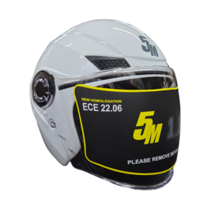 5M 1.1 V2 Gloss White Helmet ECE 22.06