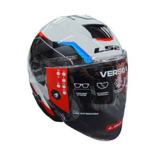 LS2 Verso 2 AIR White Blue Red Motorcycle helmet ECE22.06