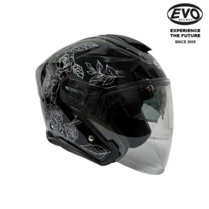 ECE 22.06 Motorcycle helmet EVO RS10 Blossom Gloss Black