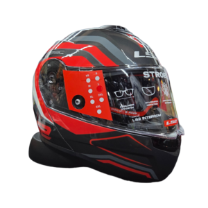 LS2 Strobe 2 Phantom Phantom Titanium Grey Red Motorcycle helmet ECE22.06