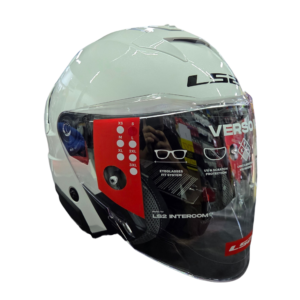 LS2 Verso 2 Gloss white Motorcycle helmet ECE22.06